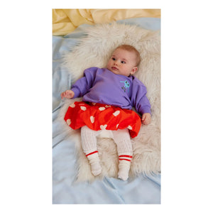 Mini Rodini - Balloon Skirt with Hearts Organic Cotton | Red