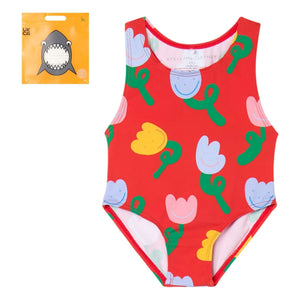 Stella McCartney Kids - Flower Swimsuit | Red