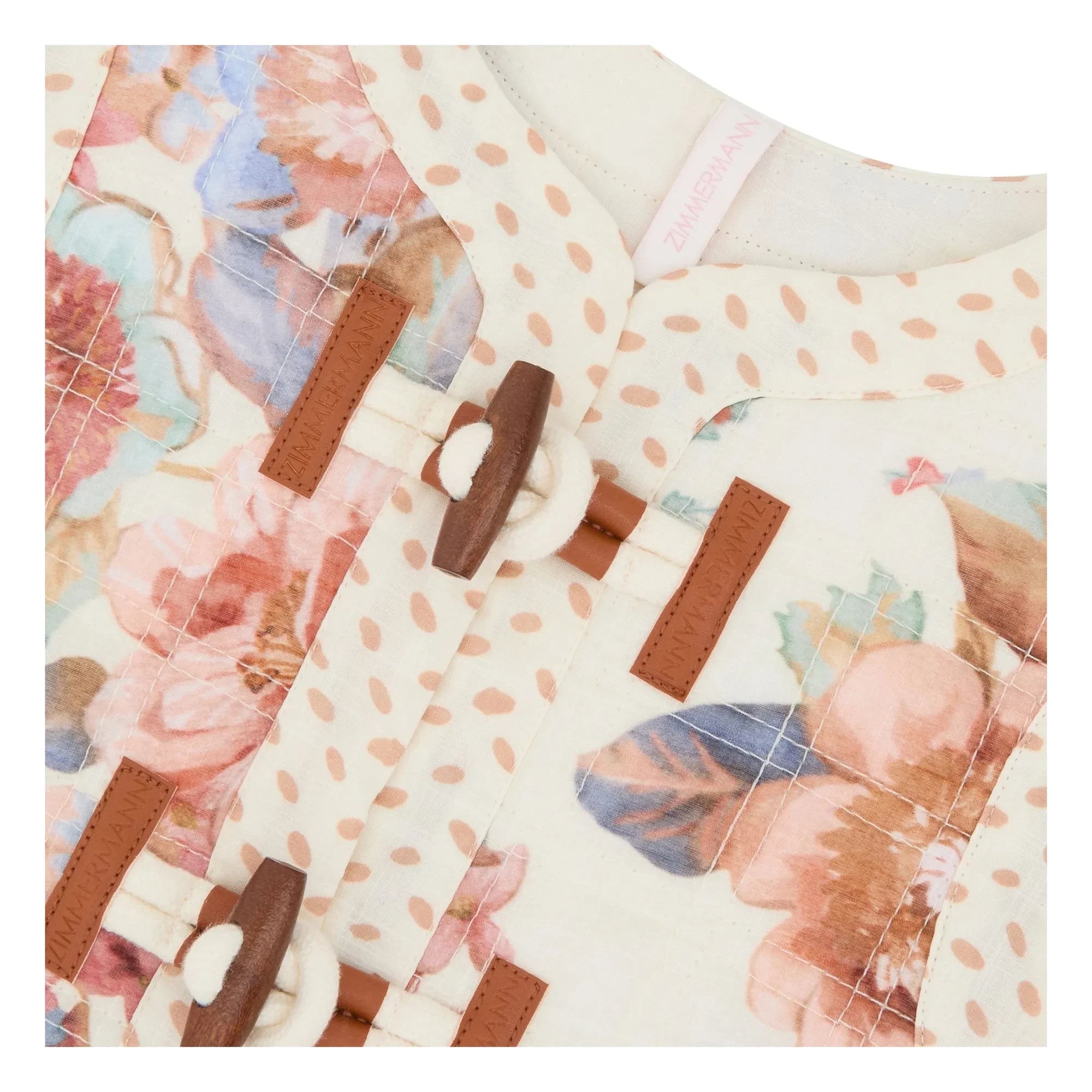 Zimmermann - Awaken Floral Pattern Sleeveless Vest | Ecru