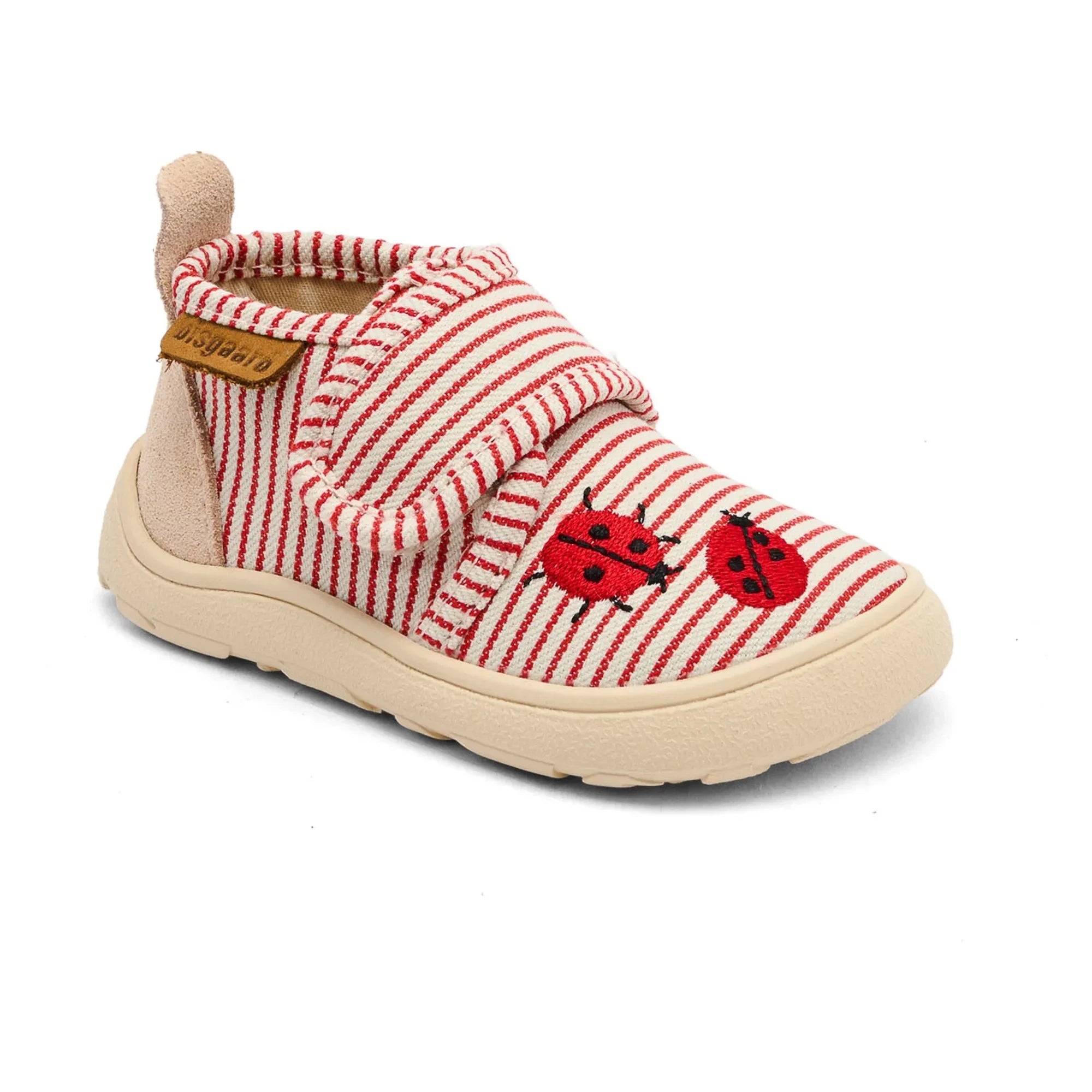 bisgaard - Ladybug Striped Scratching Slippers | Red