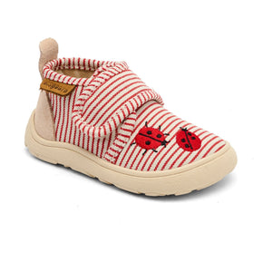 bisgaard - Ladybug Striped Scratching Slippers | Red