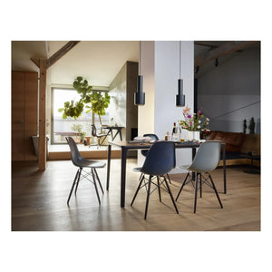 Vitra - DSW Fiberglass Chair - Charles & Ray Eames, 1950 | Eames Leather Gray