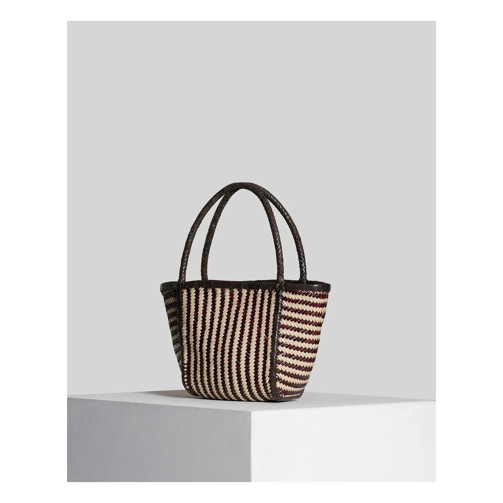 Vipera - Ruby Striped Leather Bag | Ivory