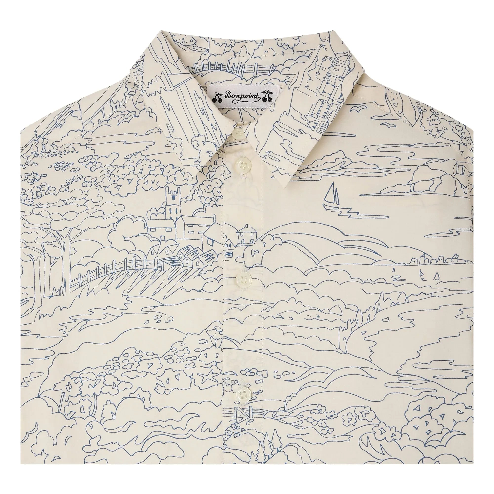 Bonpoint - Erian Paysage Organic Cotton Shirt | Ecru