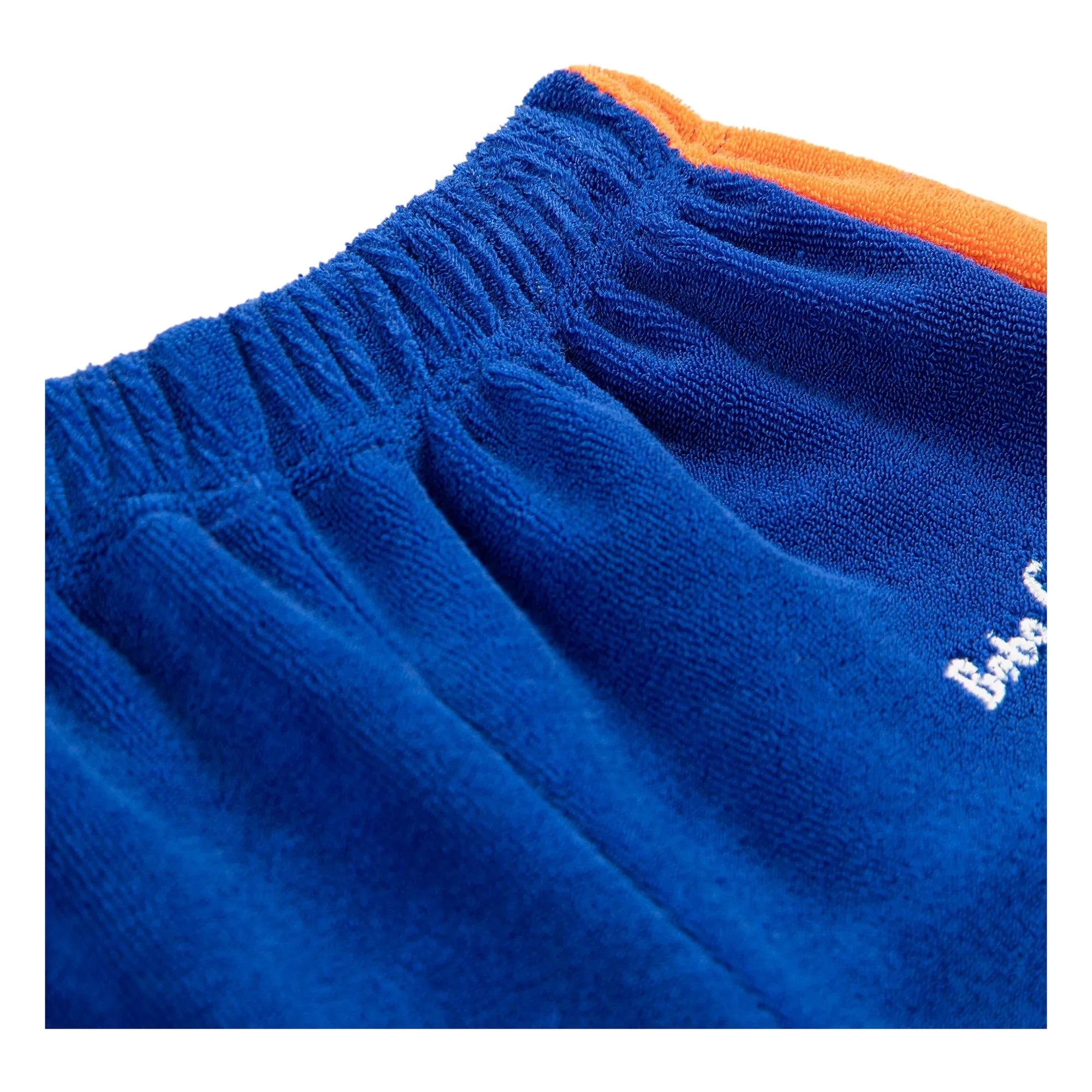 Bobo Choses - Organic Cotton Towel Fabric Contrast Striped Jogger | Royal Blue
