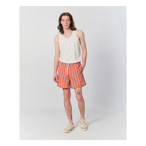 Bather - Striped Swimsuit Shorts | Orange