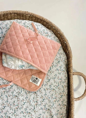 Editions Aimable - Palmyre baby changing bag | Dusty Pink Muslin