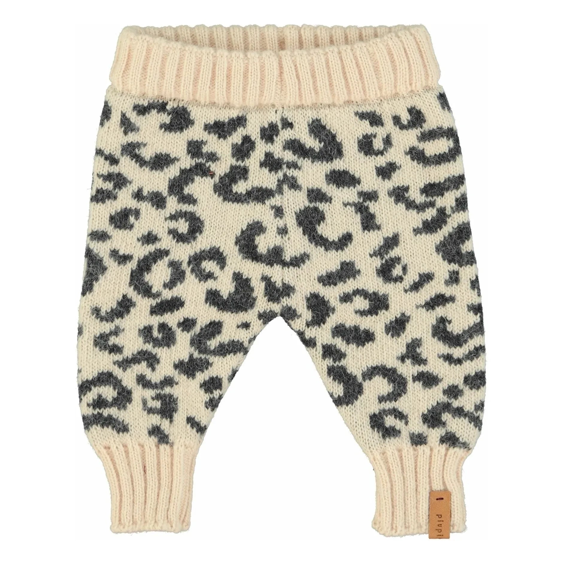 Piupiuchick - Leopard Wool Tights | Light Pink