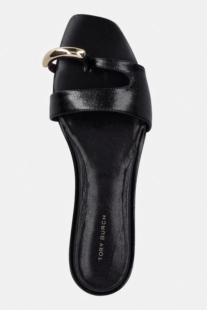 Tory Burch Deri Düz Taban Kadın Terlik Pierced Slide