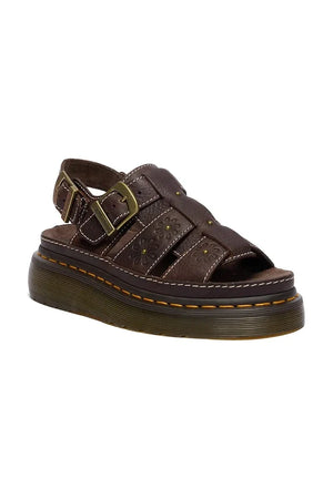 Dr. Martens platform kadın deri sandalet Wrenlie