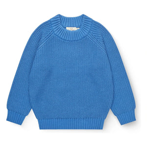 Copenhagen Colors - Ribbed Organic Cotton Sweater | Azure Blue