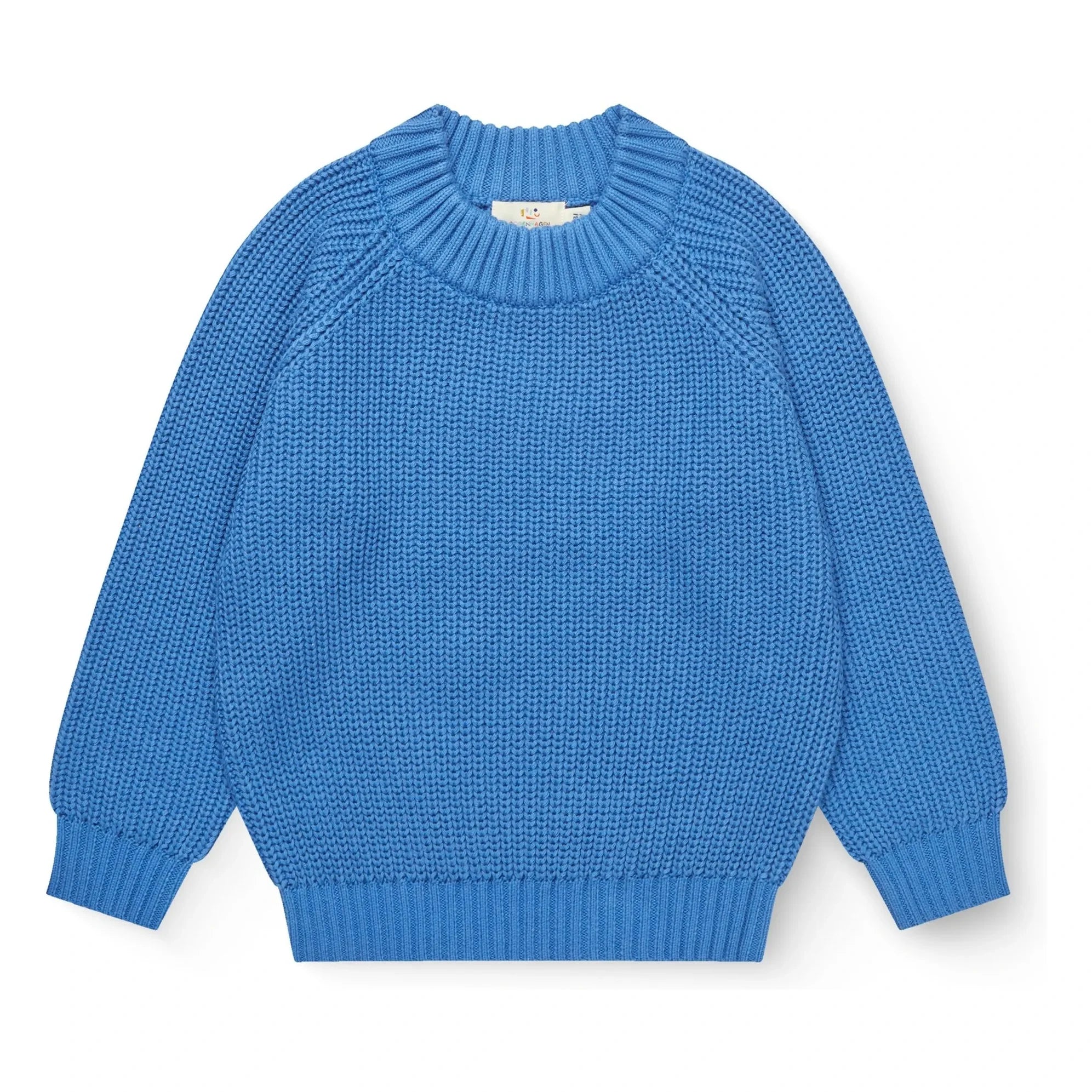 Copenhagen Colors - Ribbed Organic Cotton Sweater | Azure Blue