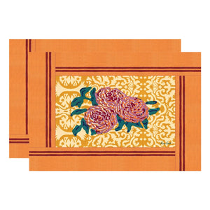 Lisa Corti - Dam Dam Placemat - Set of 2 | Reed Yellow