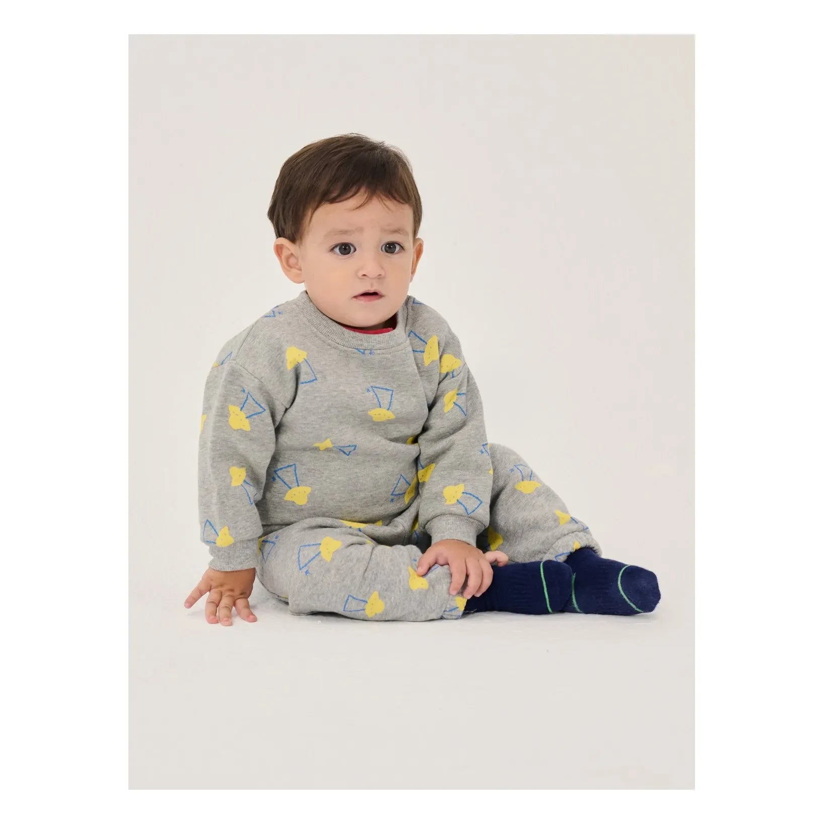 Bobo Choses - Jogger saucers Organic Cotton Baby | Speckled Grey