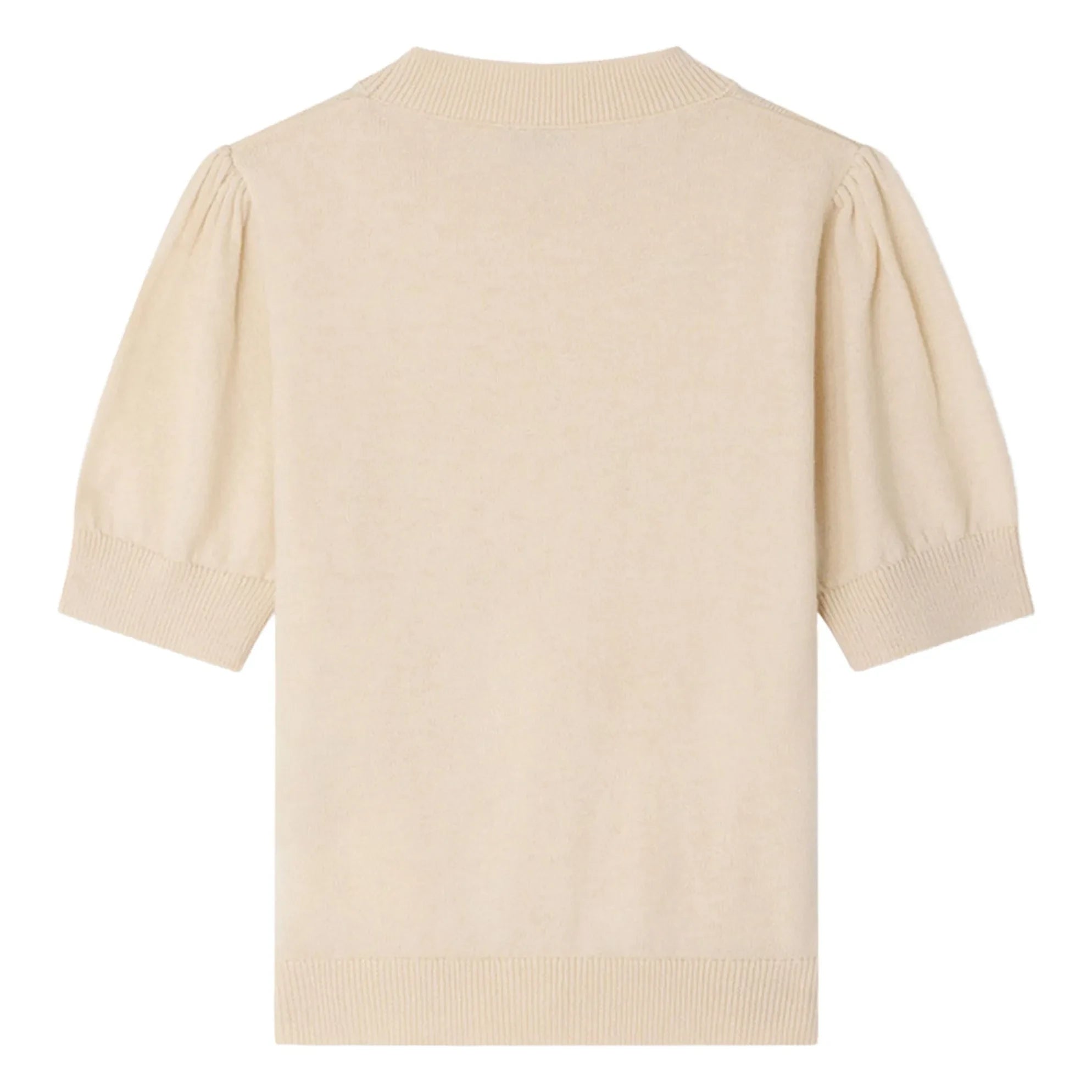 Bonpoint - Leola Sequined Cherry Wool Short Sleeve Sweater | Beige pink