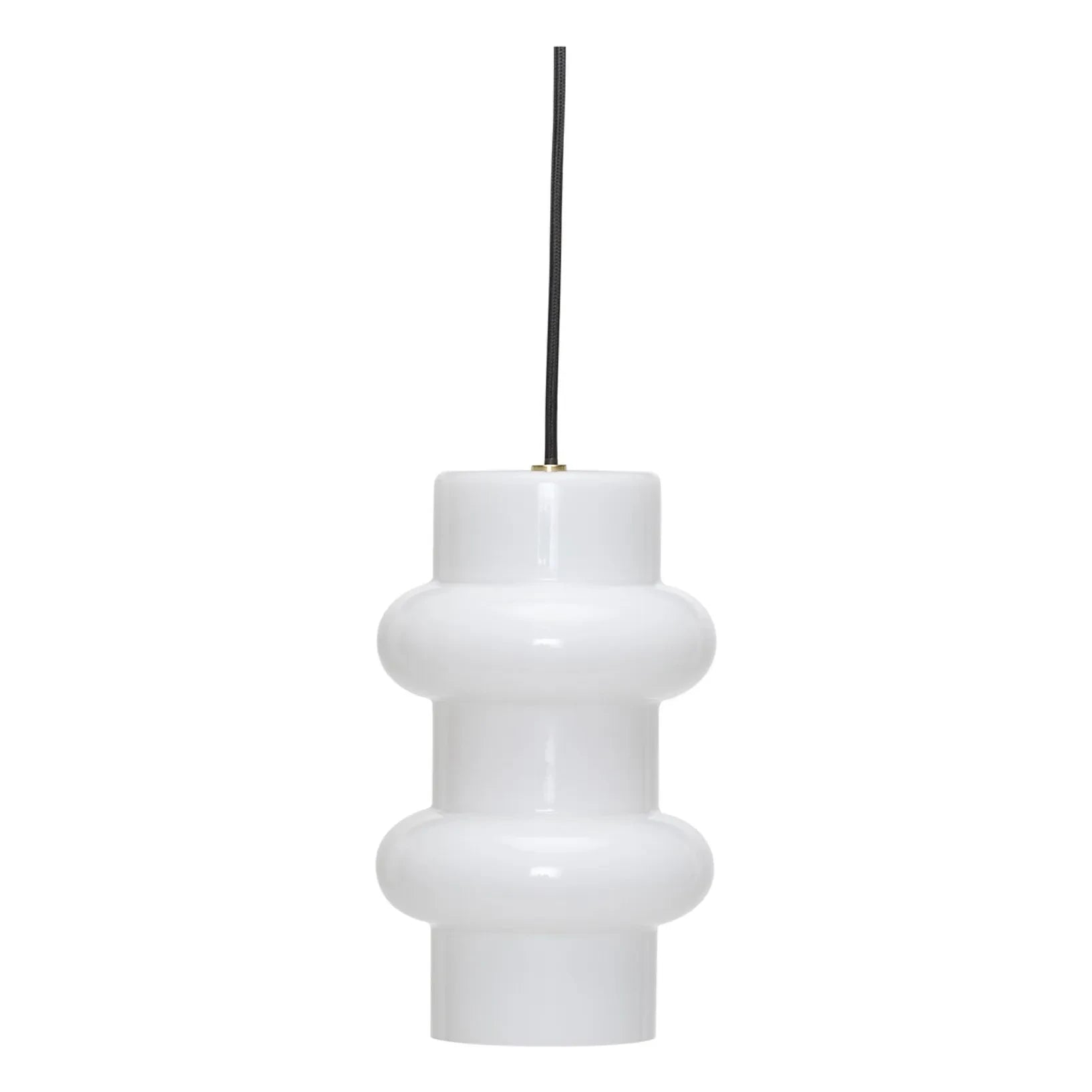 Hübsch - Double Bulb Glass Pendant Lights | White