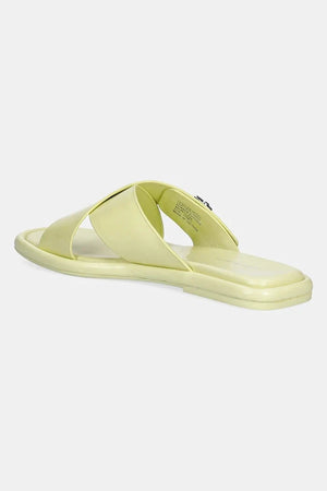 Tory Burch T Lock Cross Band Slide Deri Terlik