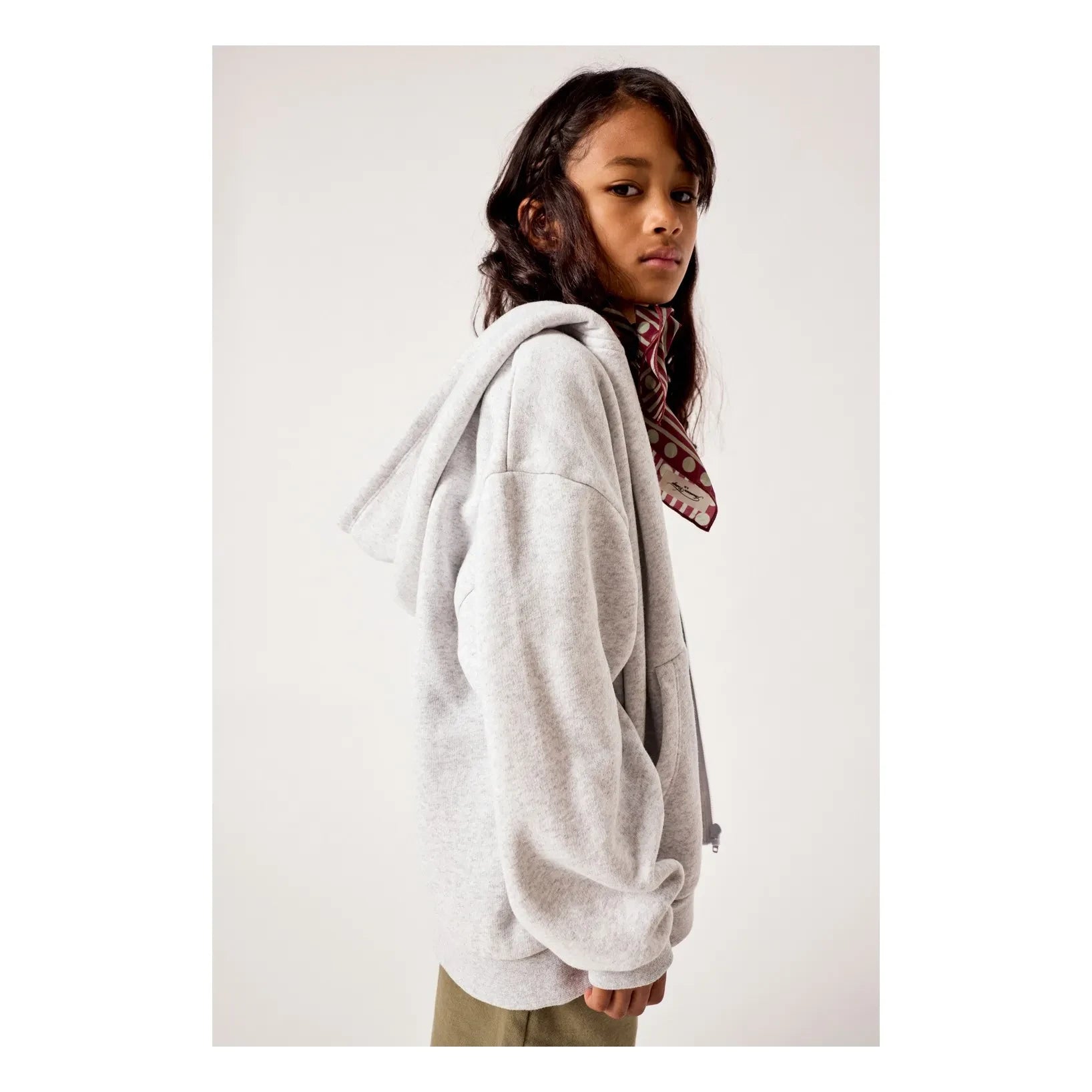 American Vintage - Baptown Fermuarlı Sweatshirt | Gri melanj