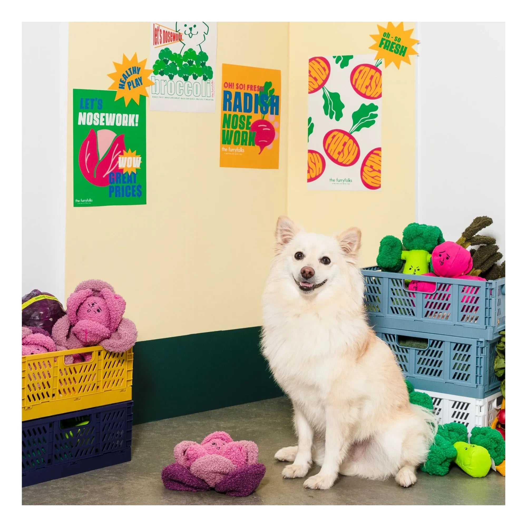 The Furry Folks - Red Cabbage Chew Toy | Pink