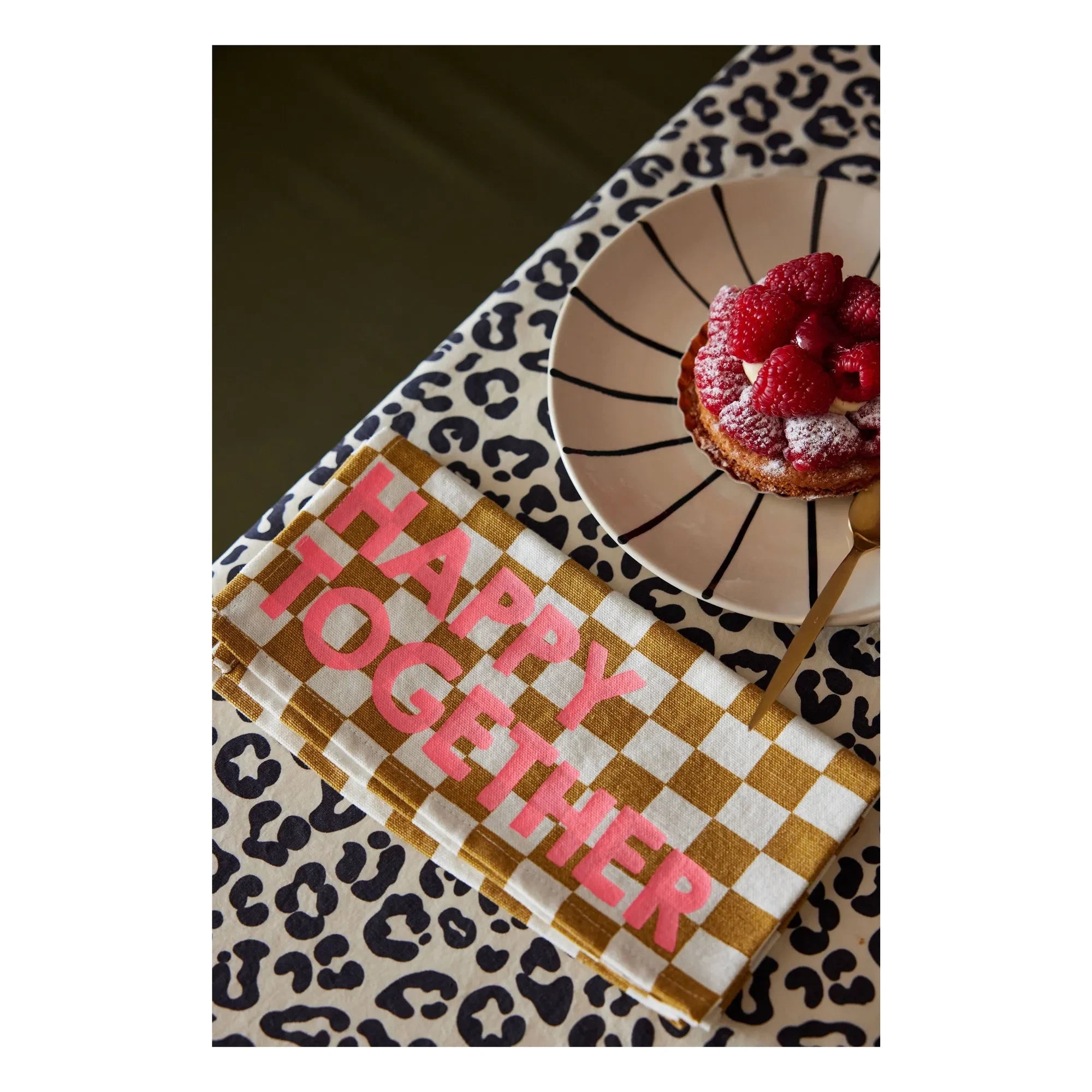 Rose in April - Thelma Graou Tablecloth | Oatmeal