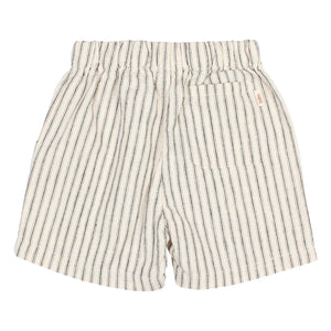 Búho - Striped Linen Bermuda Shorts | Ecru