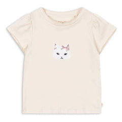 Konges Sløjd - Famo Cat Organic Cotton T-shirt | Beige
