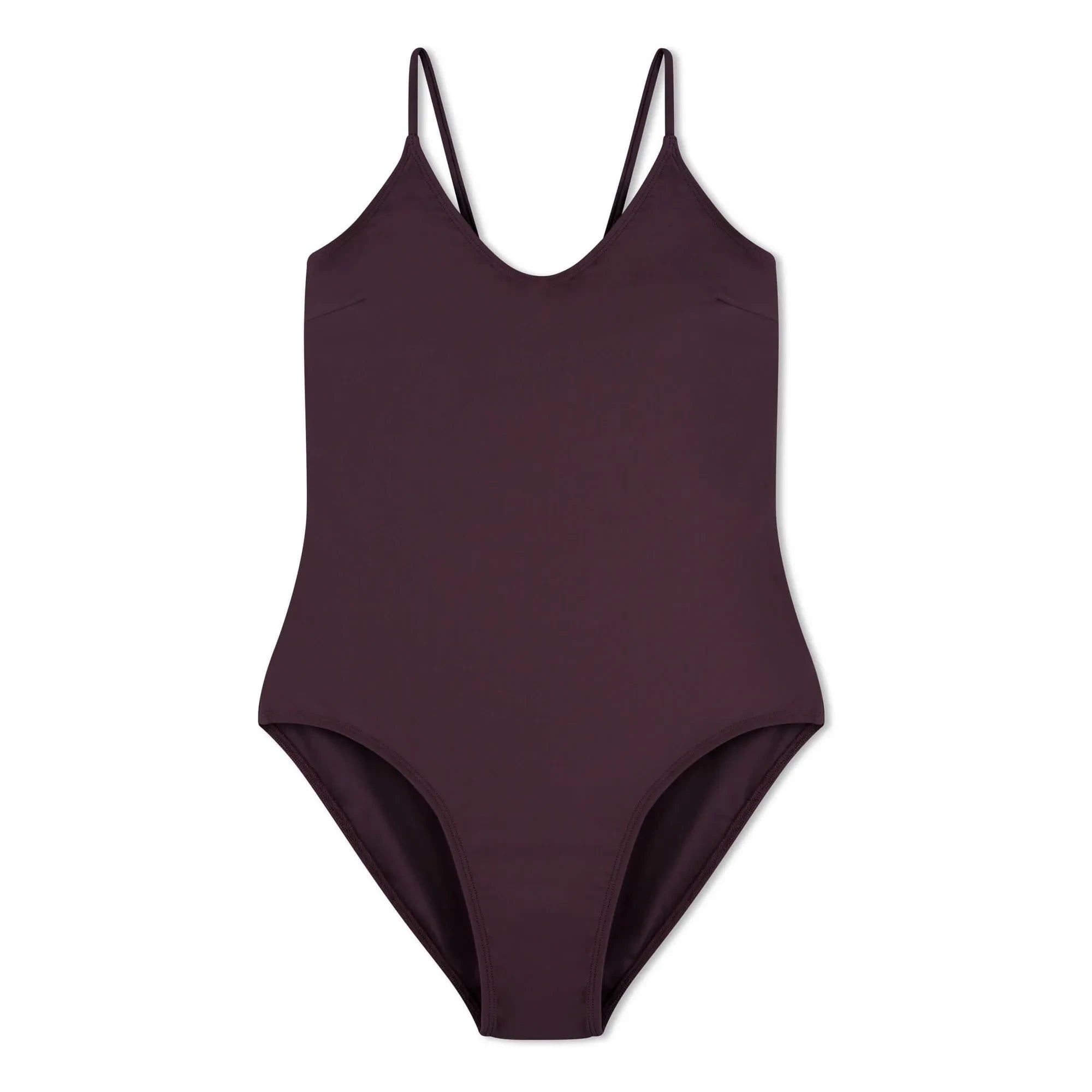 Matona - 1-Piece V-Neck Jersey Made from Recycled Fibers | Eggplant