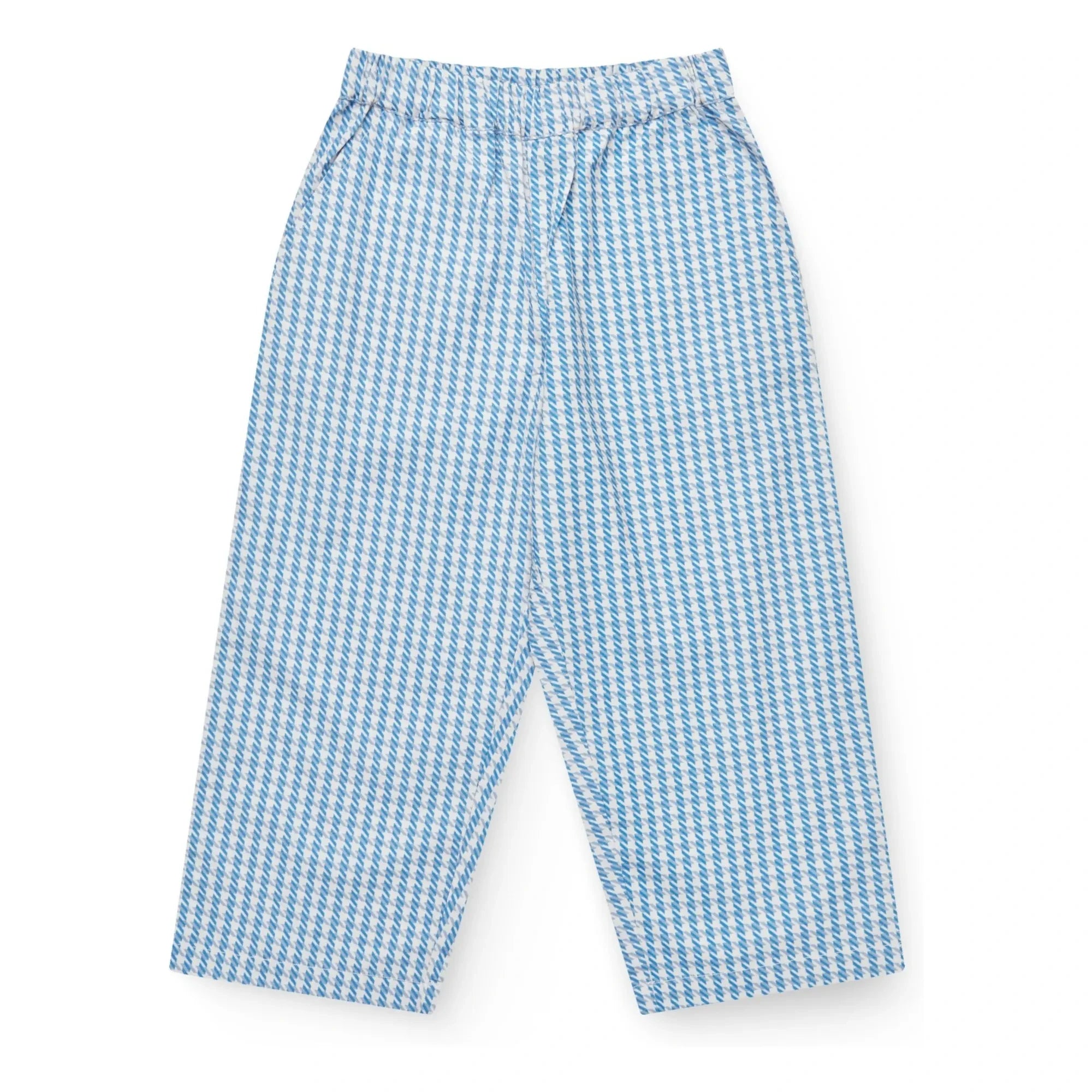Copenhagen Colors - Pied de Poule organic cotton trousers | Blue