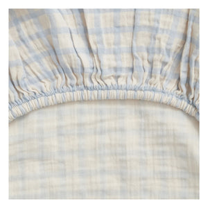 garbo&friends - Gingham Sky Changing Mat Cover | Light Blue