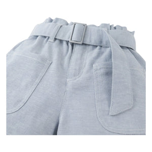 Gingersnaps - Amara Belted Short Shorts | Light Blue