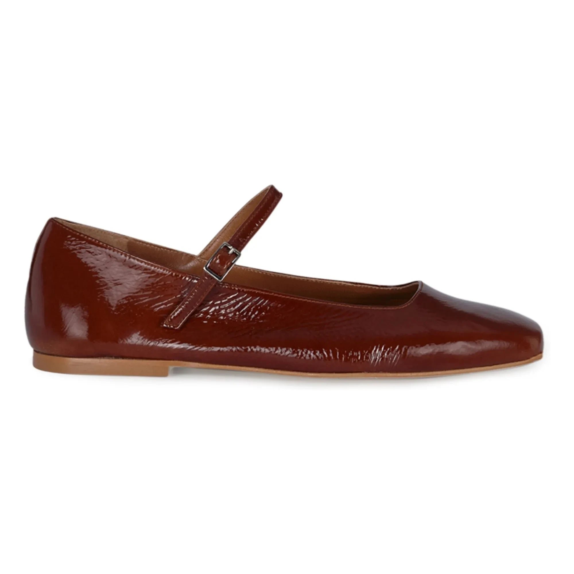 Augusta - Julieta Patent Leather Ballerinas | Brown