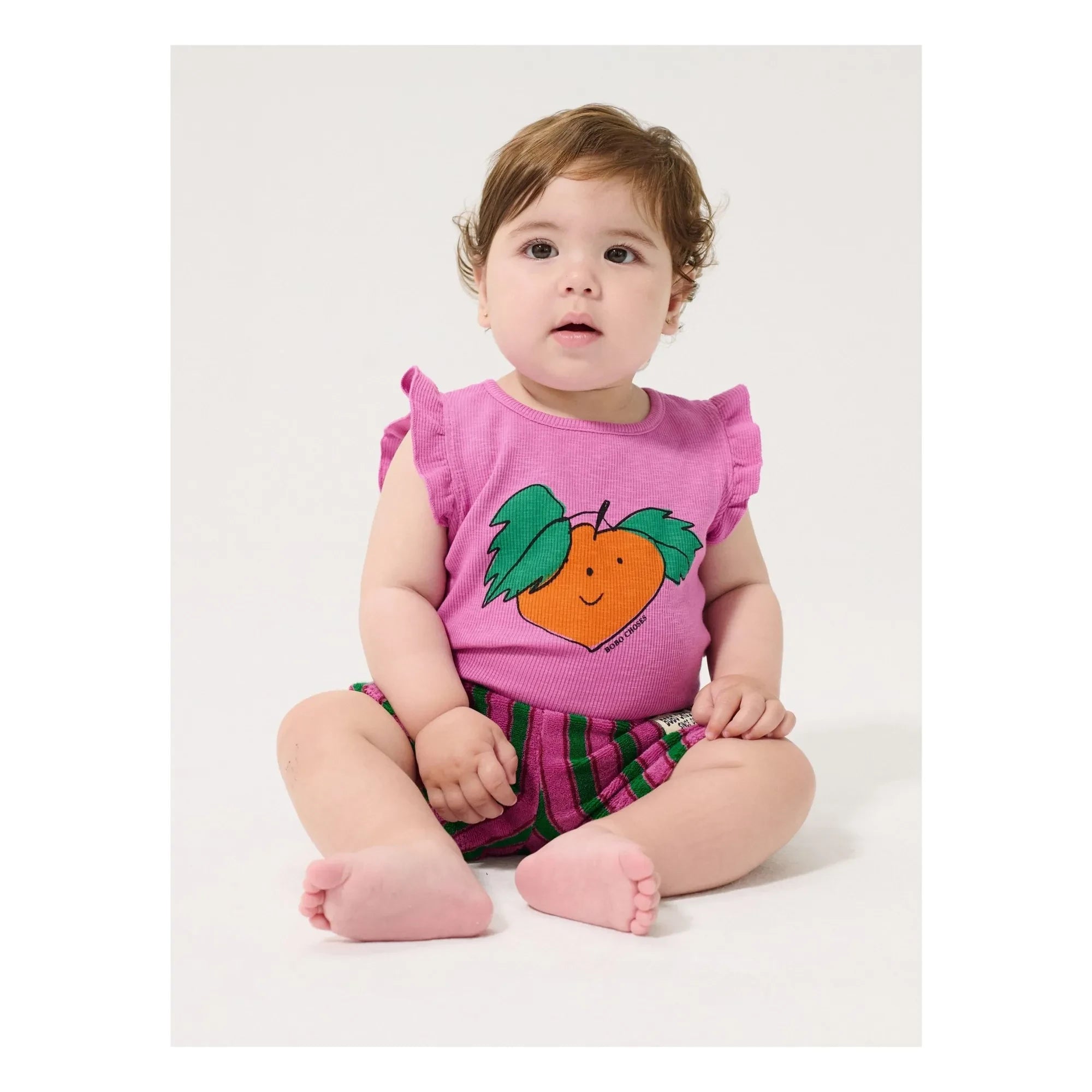 Bobo Choses - Striped Baby Shorts | Green