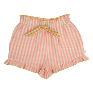Lilinoa - Alban Striped Ruffled Shorts | Pink