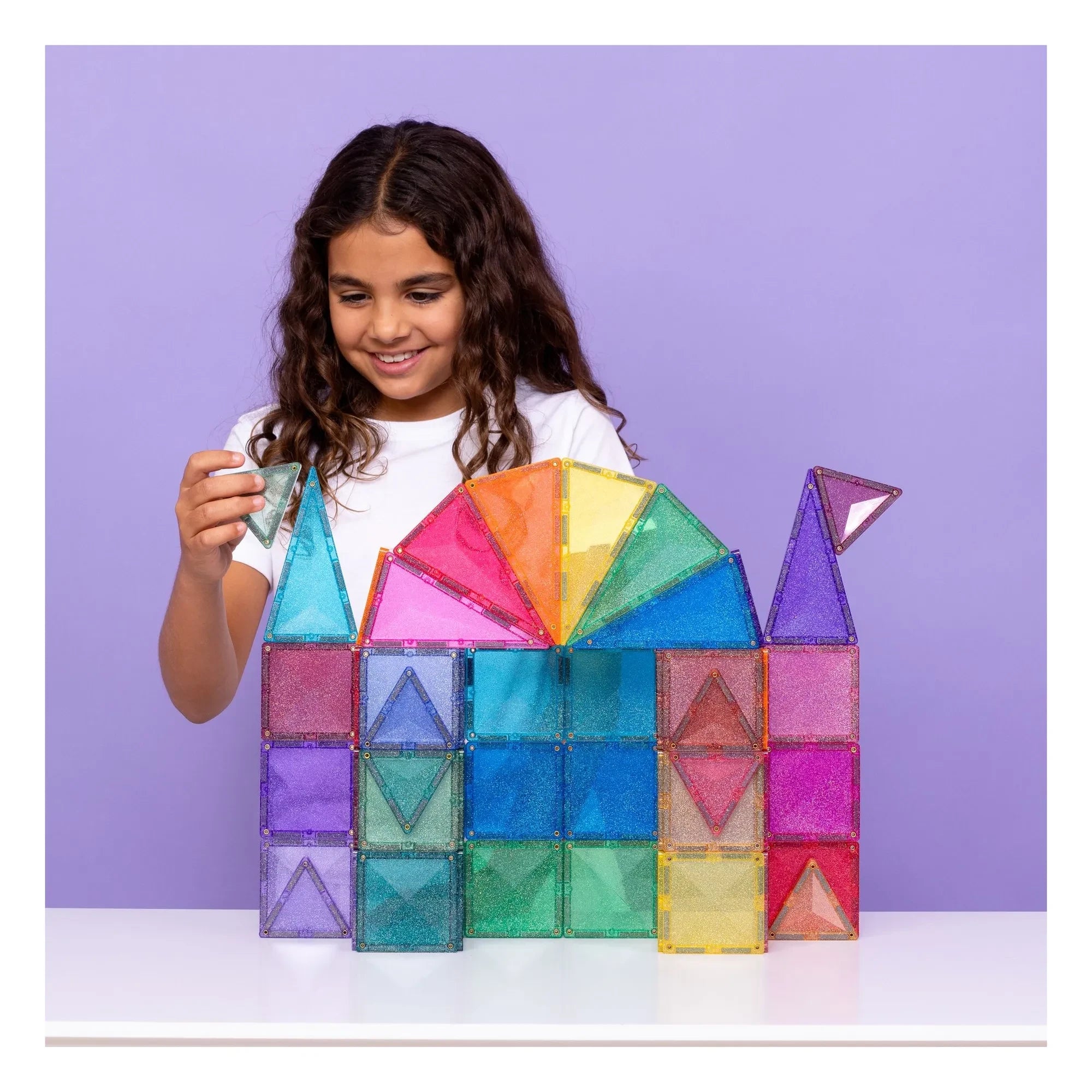 Connetix - Glitter Castle Set | Pastel