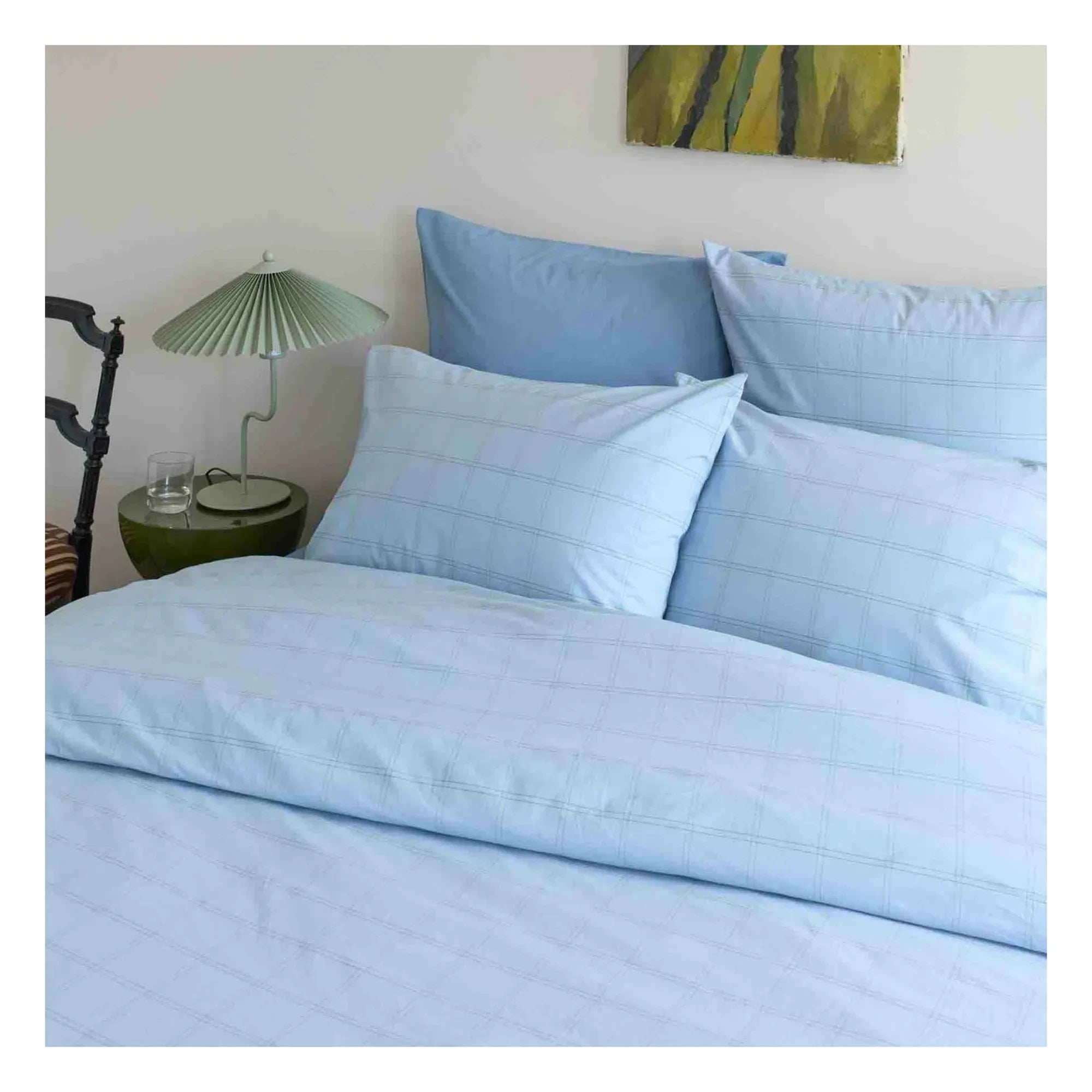 La cerise sur le gâteau - Chloë Organic Cotton Pillowcase | Light Blue