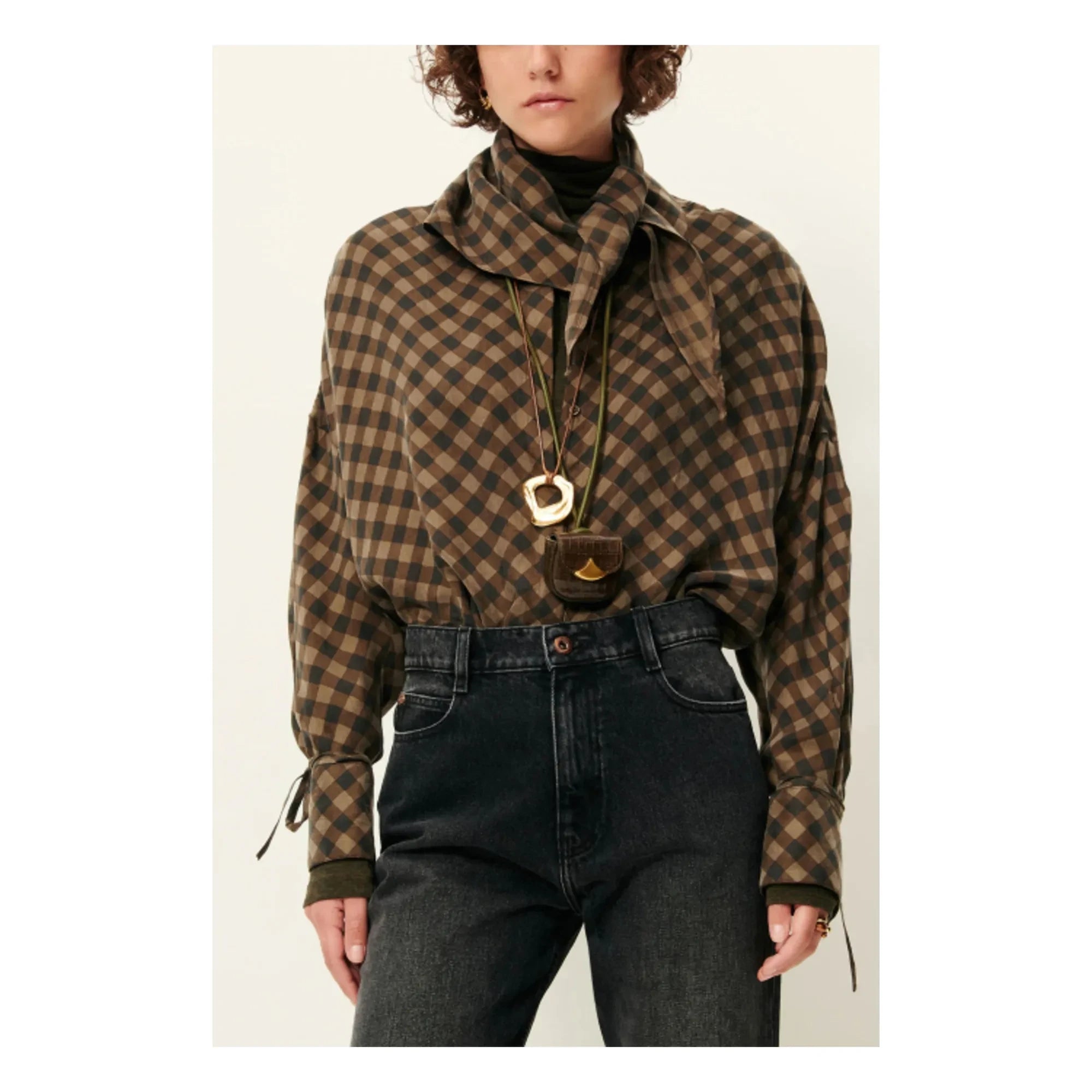 Sessùn - Armanchecks Plaid Shirt | Khaki