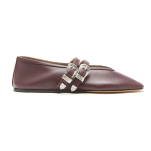 Le Monde Beryl - Claudia Leather Ballerina | Chocolate