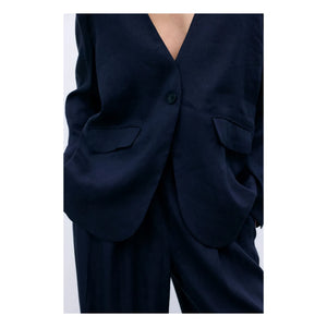 the new society - Melissa Linen Pants | Black