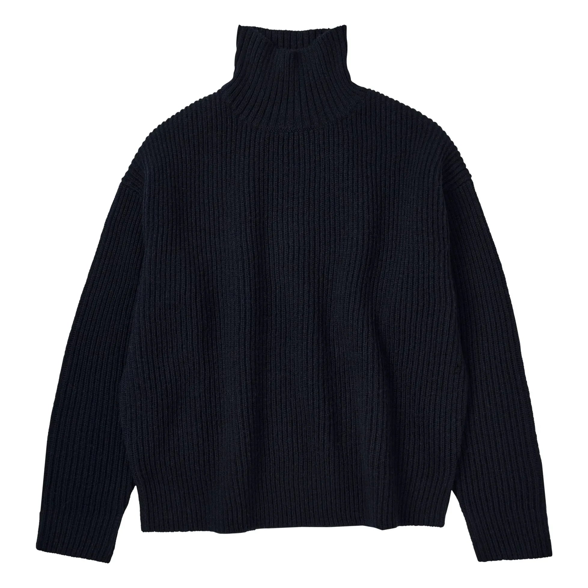 FUB - Raw Wool Sweater - Women's Collection | Navy
