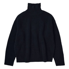 FUB - Raw Wool Sweater - Women's Collection | Navy