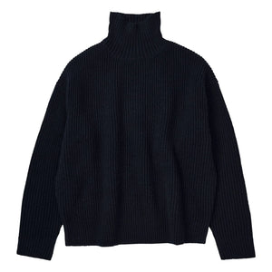 FUB - Raw Wool Sweater - Women's Collection | Navy