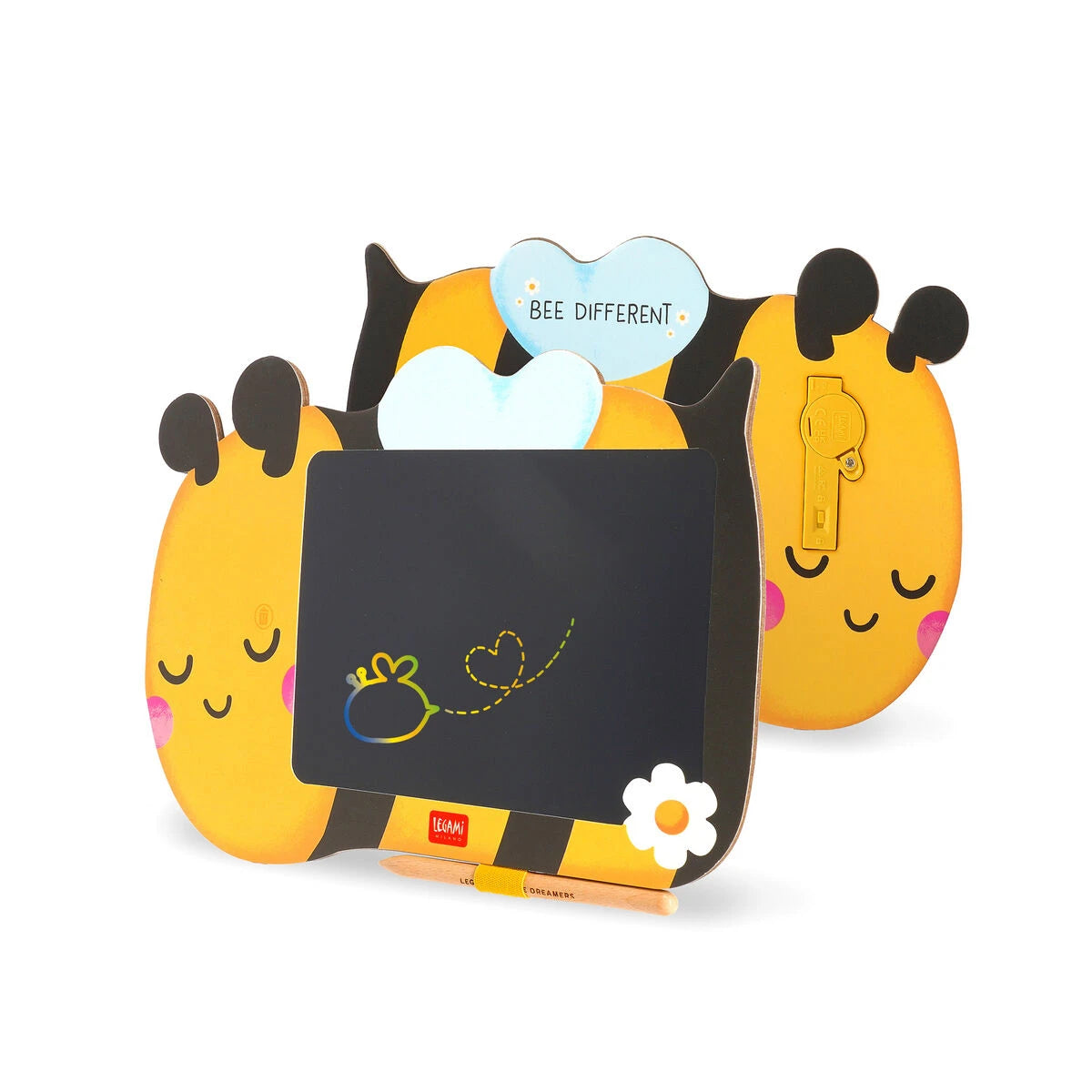 Legami - Bee Themed Portable LCD Drawing Board in Cardboard - Magic Sketch Board