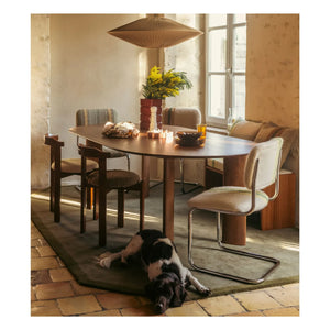 The Socialite Family - Classica chair in striped mohair fabric | Yellow