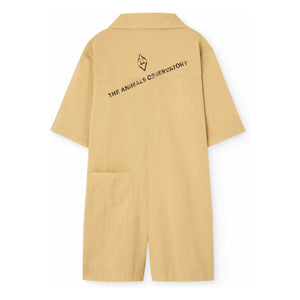 The Animals Observatory - Squirrel Jumpsuit Organic Cotton | Light Yellow