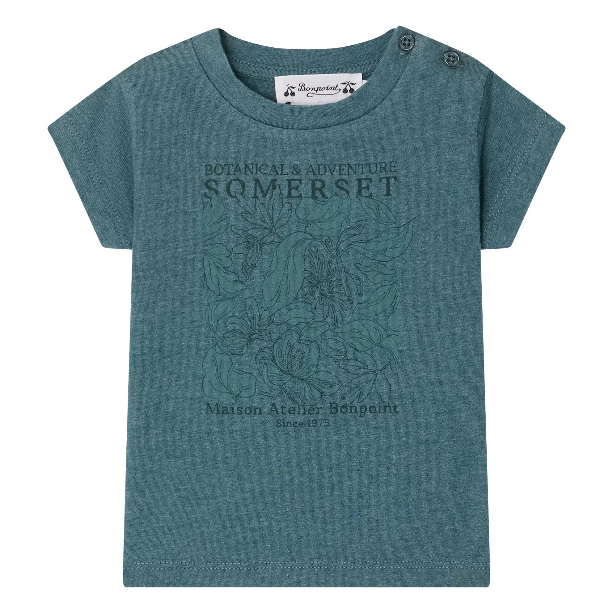 Bonpoint - Tom T-shirt Organik pamuk | Peacock blue