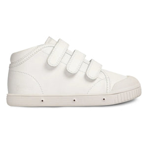 Spring Court - B2 Nappa High-Top Velcro Sneakers | White