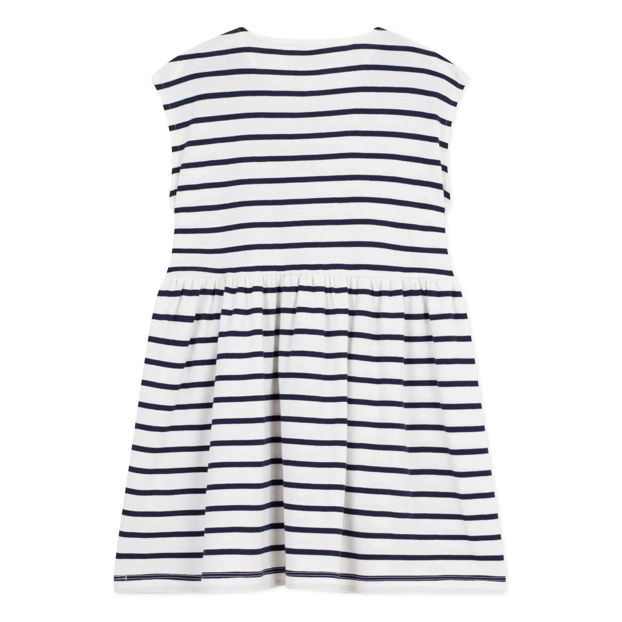 Petit Bateau - Çizgili Kolsuz Elbise | Beyaz