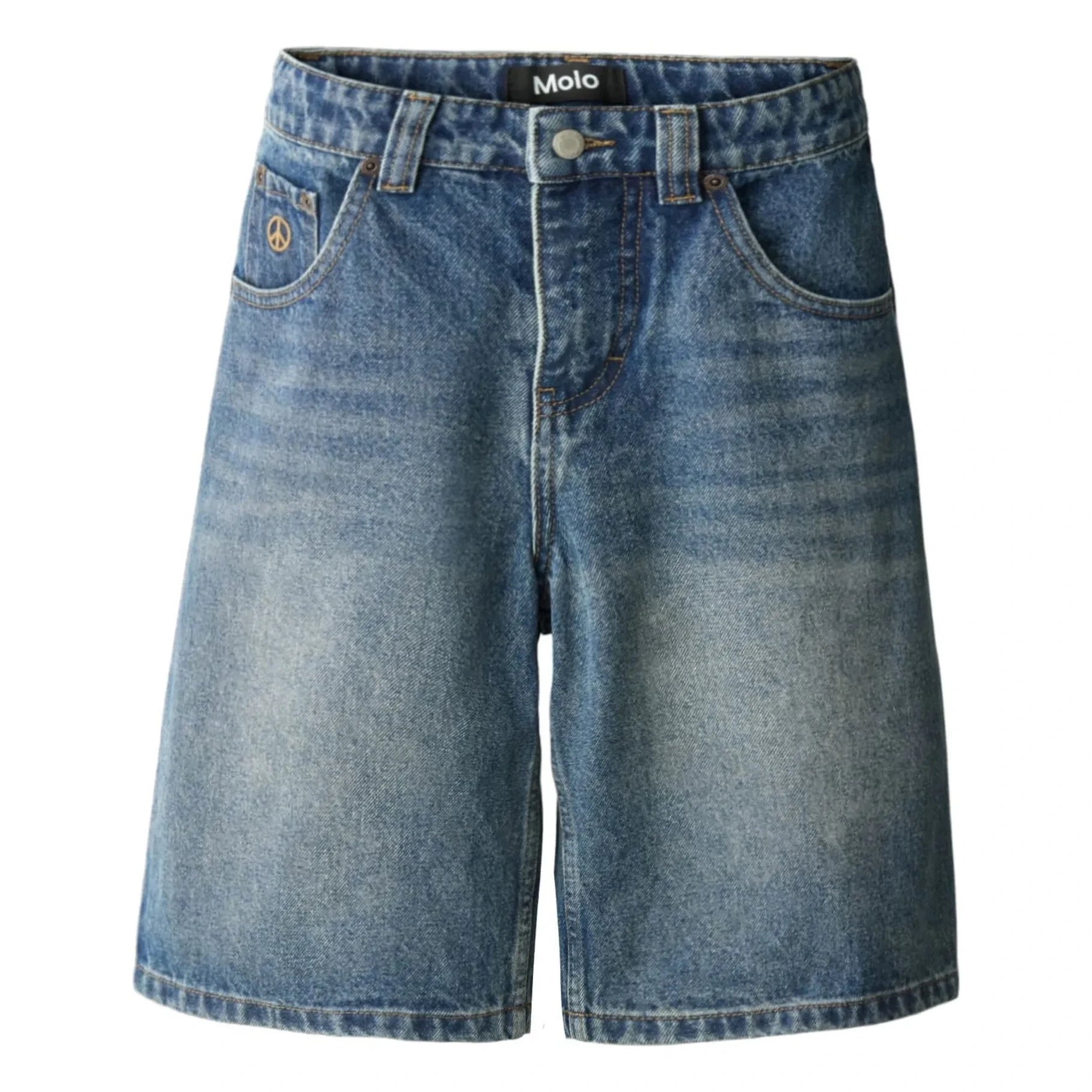 Molo - Alphie Denim Organik Pamuk Bermuda Şort | Mavi