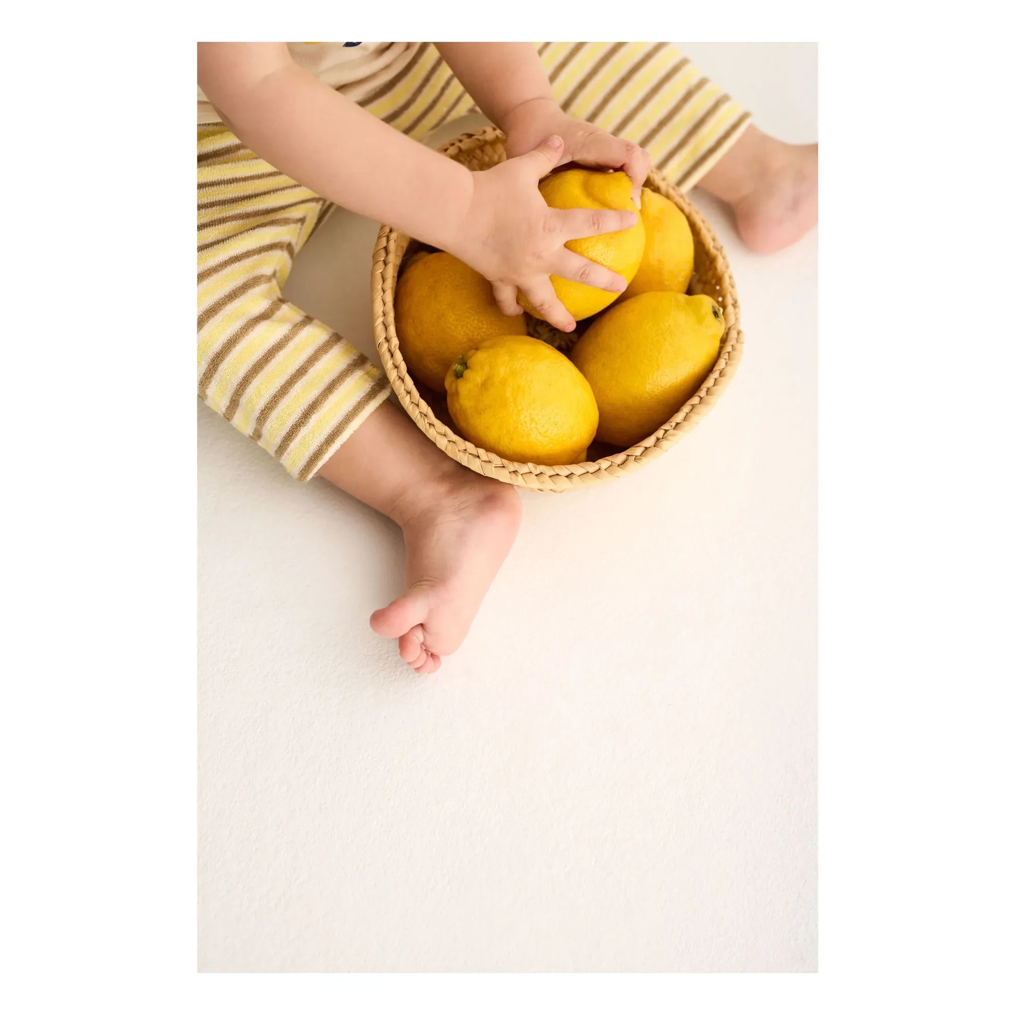 Cozmo - Jasper Striped Terry Leggings | Yellow