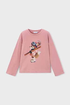 Mayoral children's cotton long-sleeve blouse